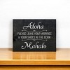 Slickblue Leave Shoes at Door Sign, Aloha Greeting, 9x12 Rustic Pine Wall Plaque, Multiple Color Options - 3 of 3