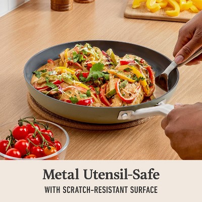 Silver Ash Ceramic Nonstick Aluminum Fry Pan Set, 2-Piece