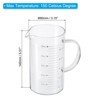 Unique Bargains 3.3 Borosilicate Glass V-Shaped Pour Spout Printed Scale Measuring Cup - 2 of 4