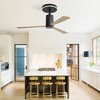 BestParts 52" Modern Flush Mount Ceiling Fan - LED Light, Remote Control - 2 of 4