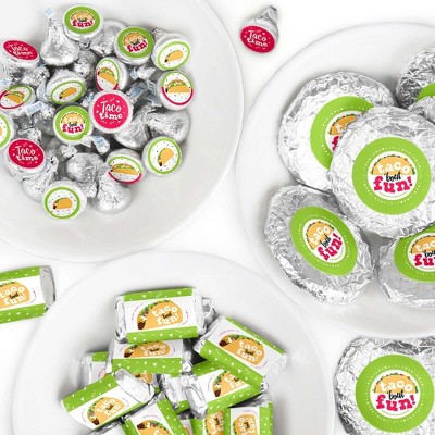 Big Dot of Happiness Taco 'Bout Fun - Fiesta Candy Favor Sticker Kit - 304 Pieces