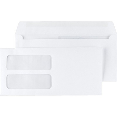 MyOfficeInnovations Double-Window Gummed Envelopes for Laser Forms 500/Box (473949/19049)