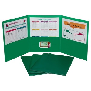 C-Line Tri-Fold Portfolio, Heavyweight Poly, Green, 1 Each - 1 of 1