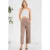 Slickblue Chic High Waisted Pants with Elastic Waistband, Functional Pockets, Missy Fit, Bold Red Color, Sizes S-L - 3 of 4