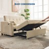 Sofa Bed Couch, Futon Sleeper Couches with Pull Out Bed, Convertible Sofa Cama, 3 In 1 Loveseat Furniture That Turns Into Bed, Lounge Sleeping Sofa - 4 of 4