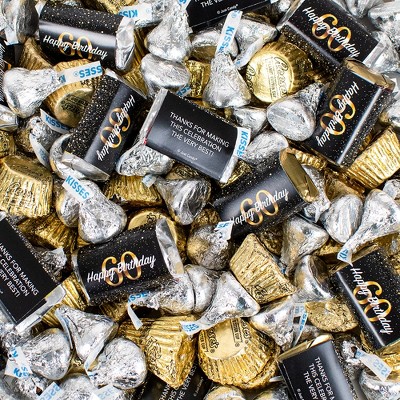 105 Pcs 60th Birthday Candy Party Favor Hershey's Chocolate Mix (1.75 ...