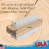 Lola Products "Classic" Hand & Nail Wood Brush, Heavy Duty 2 Sided Soft & Stiff Bristles, Cleans Hands, Fingernails, Feet & Toenails, 12 Pack - 4 of 4