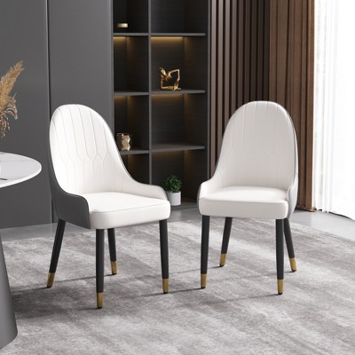 Dining Chairs Set of 6, Backrest Cushions and Black Metal Legs, Suitable for Restaurants, Kitchens, and Bedrooms Dining Room Chairs