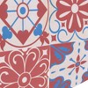 Unique Bargains PVC Tile Stickers 3.94"x3.94" Blue Wine Red 24 Pcs - 2 of 4