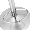 Tangkula Set of 2 Swivel Bar Stools Adjustable Brushed Stainless Steel - 4 of 4