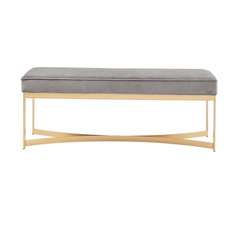 Secor Upholstered Accent Bench with Metal Base - Martha Stewart, 1 of 7