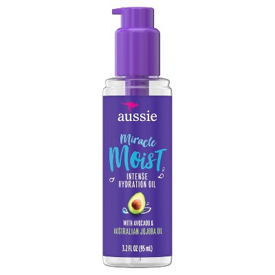 For Dry Hair - Aussie Miracle Moist Intense Hydration Oil with Jojoba Oil - 3.2 fl oz
