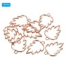 Unique Bargains Alloy Necklace Resin Casting Maple Leaf Shaped Pendant Frames 1.4" 20 Pcs - 3 of 4