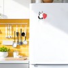 Unique Bargains Decorative Magnets Magnetic Fridge Sticker Irregular Shape Resin Black White Red 1 Pc - 2 of 3