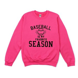 Simply Sage Market Women's Graphic Sweatshirt Baseball Is My Favorite With Ball - 1 of 4