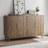 ORRD 4-Door Carved Sideboard with Adjustable Shelves Multifunctional Storage for Living/Entry/Office/Kitchen - 2 of 4
