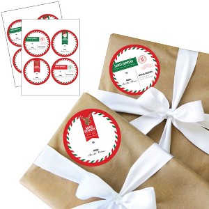 Big Dot of Happiness Santa's Special Delivery - Large Christmas Sticker Gift Tags - from Santa Stickers Gift Stickers - Set of 8 - 1 of 4