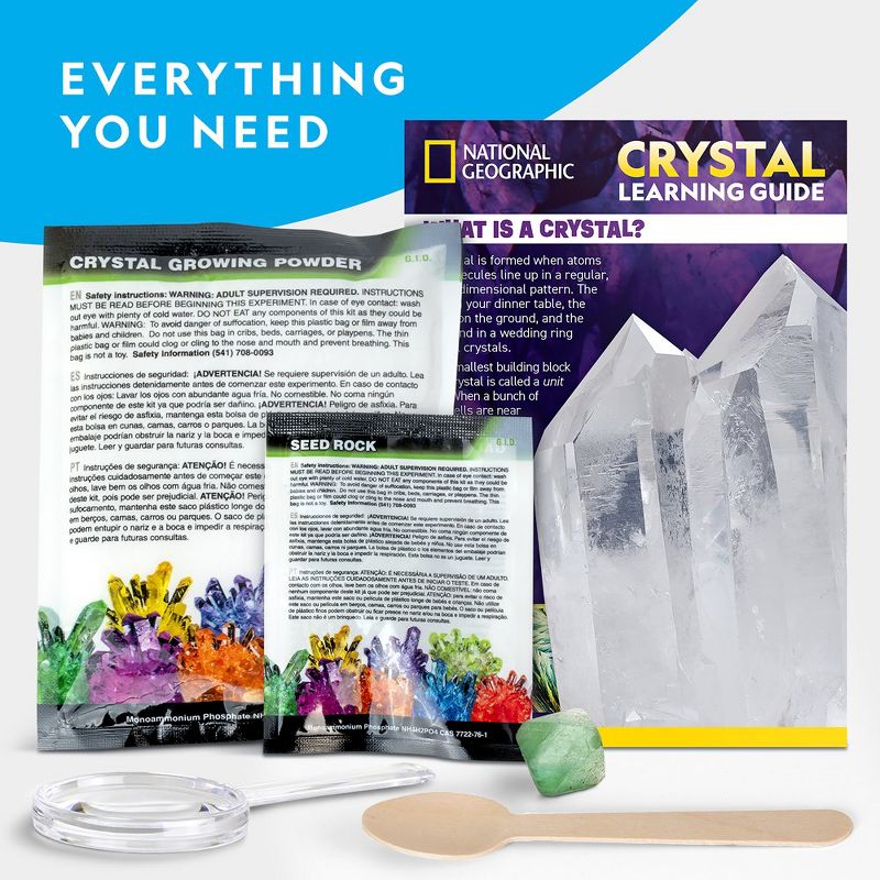 National Geographic Jumbo Crystal Growing Kit - Grow A Giant Glow in The Dark Crystal in a Few Days with This Crystal Making Science Kit, 5 of 8