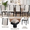 KWPZQEB Luxury Dining Chairs Set of 4, Diamond Button Tufted Kitchen Chairs w/ High Back & Upholstered, Side Chair w/ Nailhead Trims for Dining Room - 3 of 4