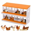 Chicken Nesting Boxes, Roll Away Nest Box for Chicken Coop, Metal Egg Laying Box with Perch & Lid Cover - 2 of 4