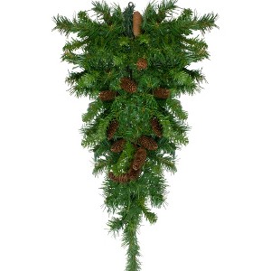 Northlight  Red Pine Artificial Christmas Swag with Pine Cones - 34" - Unlit - 1 of 3