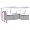 Garden Sofa Set Black Poly Rattan vidaXL - 3 of 3
