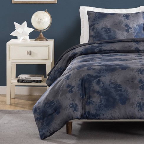 Full/queen Teen Modern Luxe Floral Comforter Set Pink/gray/blue - Makers  Collective : Target