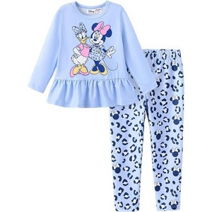 Disney Mickey Mouse & Friends Kids Girls Fall Casual Top and Bottom Sets - 1 of 4
