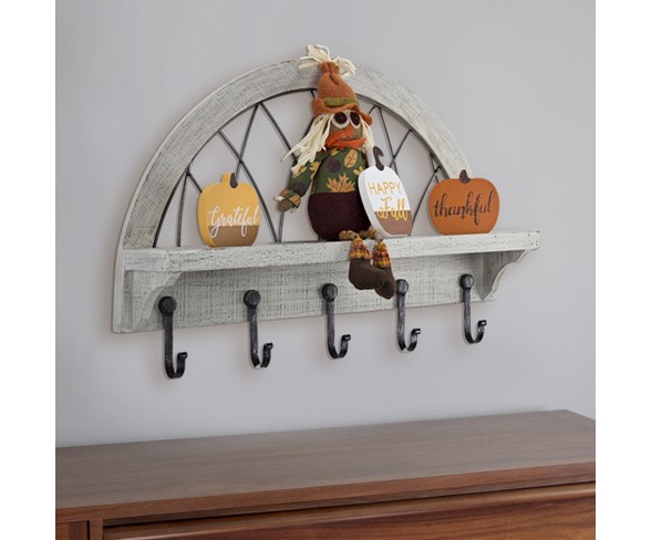 24" x 16" Decorative Wall Shelf White - E2 Concepts