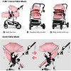 Kinder King Meno V 3 in 1 Reversible Baby Stroller w/Detachable Tray, Adjustable Canopy, Suspension Wheels - 2 of 4