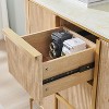 SinCiDo Sideboard Buffet Servers with 2 Doors & 3 Drawers, 54″W Luxury Fluted Kitchen Storage Cabinet with Faux Marble Tabletop - 4 of 4