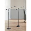 360 Lighting Arnie Modern 62" Tall Standing Floor Lamps Set of 2 Lights Pharmacy-Style LED Adjustable Arm Black Finish Living Room Bedroom House - 2 of 4