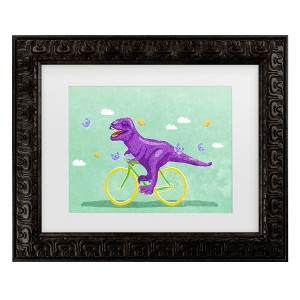 Trademark Fine Art - Raissa Oltmanns  Dino Racer Matted Framed Art - 1 of 4