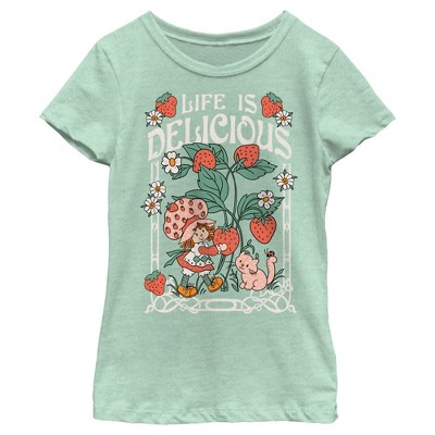 Girl's Strawberry Shortcake Life Is Berry Delicious T-shirt - Mint ...