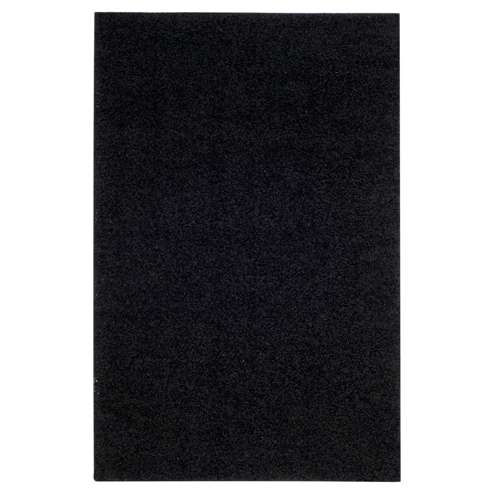 9'x12' Reedley Solid Loomed Area Rug Black - Safavieh