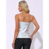 INSPIRE CHIC Women's Metallic Sleeveless Regular Fit Party Holographic Camisoles - 4 of 4