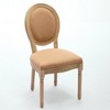 CLIHOME Set of 2 French Style Solid Wood Frame Antique Painting Linen Fabric Back Dining Chairs - 2 of 4
