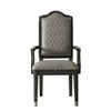 21.7" House Beatrice Two-Tone Accent Chair Gray Fabric/Charcoal Finish - Acme Furniture - 4 of 4
