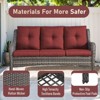 Gymojoy 5 Pieces Outdoor Wicker Sofa with Swivel Chairs, Coffee Table, Patio Furniture Set - 4 of 4