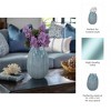 Coastal Glass Vase - Elegant Urchin Shape - Sturdy Handcrafted Glass - Modern Decorative Accent for Home, Office, Bedroom & Living Room - Blue - 3 of 4