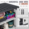 LACOO 150 Gal. Horizontal Resin Storage Deck Box with Shelves - 4 of 4