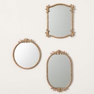 Sullivans 13.25", 13.75" & 17.5" Heirloom Ornate Mirror Set of 3, Gold - 1 of 4
