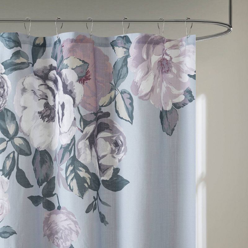 Colissa Cotton Floral Printed Shower Curtain, 2 of 7