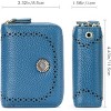 FATMOON Womens Wallets,Small Genuine Leather Wallet RFID,Wallet Women Double Zipper Pocket Leather Ladies Wallet - 3 of 4