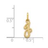 Black Bow Jewelry The Sadie 14k Yellow Gold Mini Satin Script Initial Charm, Letter J - 4 of 4