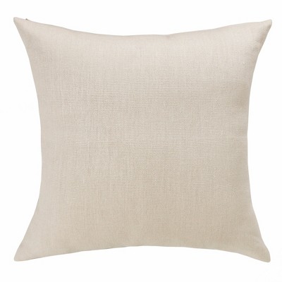 HomeRoots 20" X 20" Cream Linen Zippered Pillow