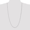 Black Bow Jewelry 1.1mm, 14k White Gold, Solid Box Chain Necklace - 2 of 4