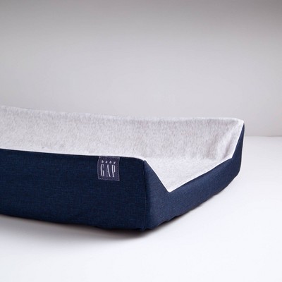 Navy and Gray Contoured Changing Pad with Cooling Cover