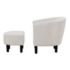 Breighton Home Take a Seat Churchill Accent Chair with Ottoman in Boucle Oatmeal - 3 of 4