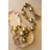Glass Christmas Ball Garland with Jute Tassels – Mixed Gold Holiday Accent Kalalou - 2 of 3